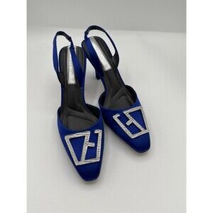 Franco Sarto Women's Leigha slingback pumps in cobalt blue satin Women’s 6.5 NWB